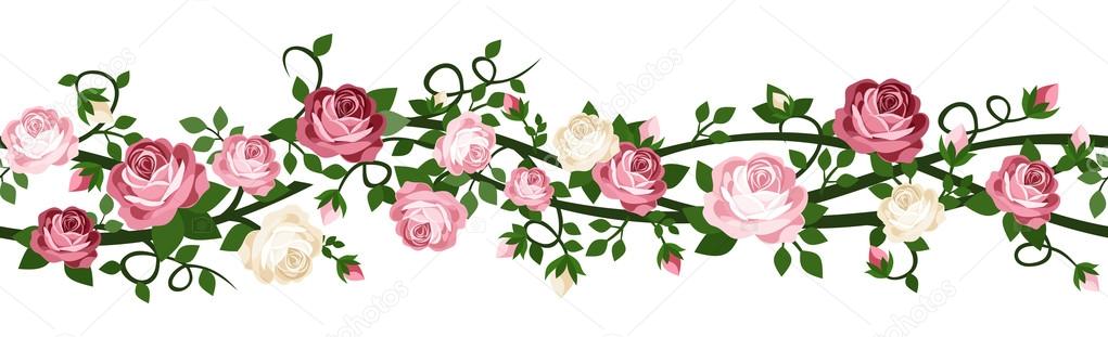 barra de rosas rosas