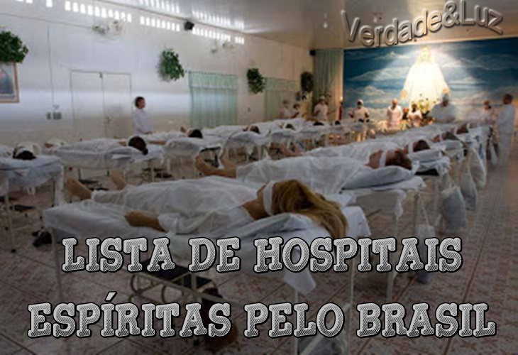 lista de hospitais espíritas pelo brasil
